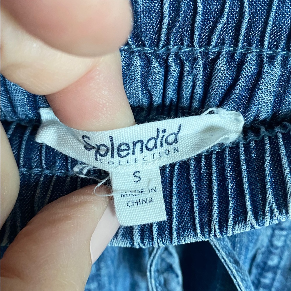 Splendid Denim Blue Elastic Waist Pants - Picture 2 of 3